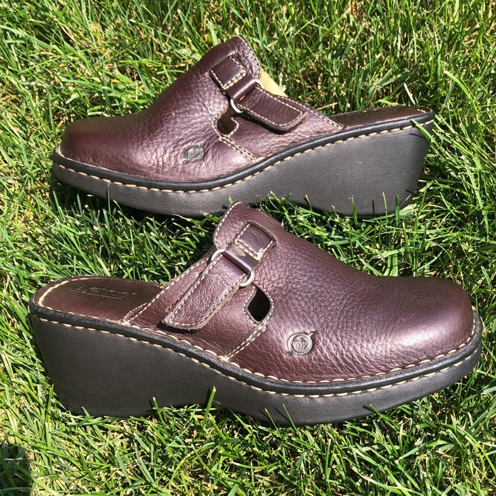 New Born leather wedges/ mules, fits 7-7.5